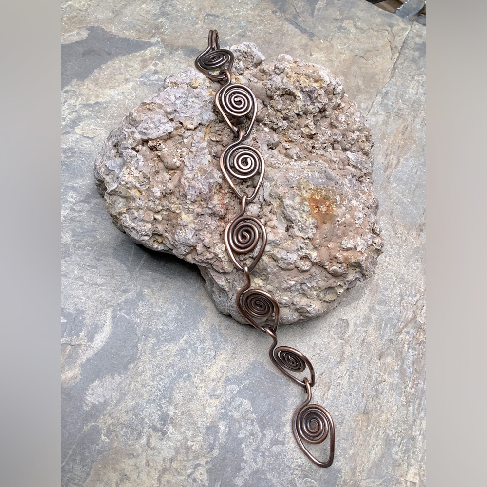 Artisan Copper Link Bracelet Handmade USA